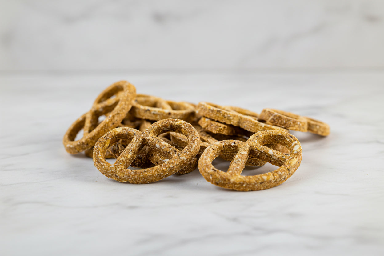 Pretzels on a white background