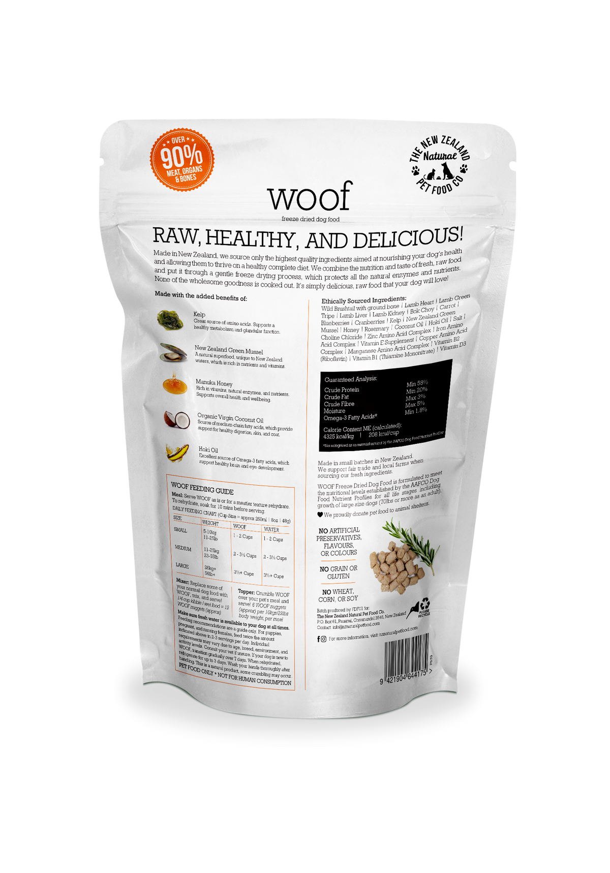 Wild Brushtail Freeze Dried Dog 1.76oz | 9.9oz