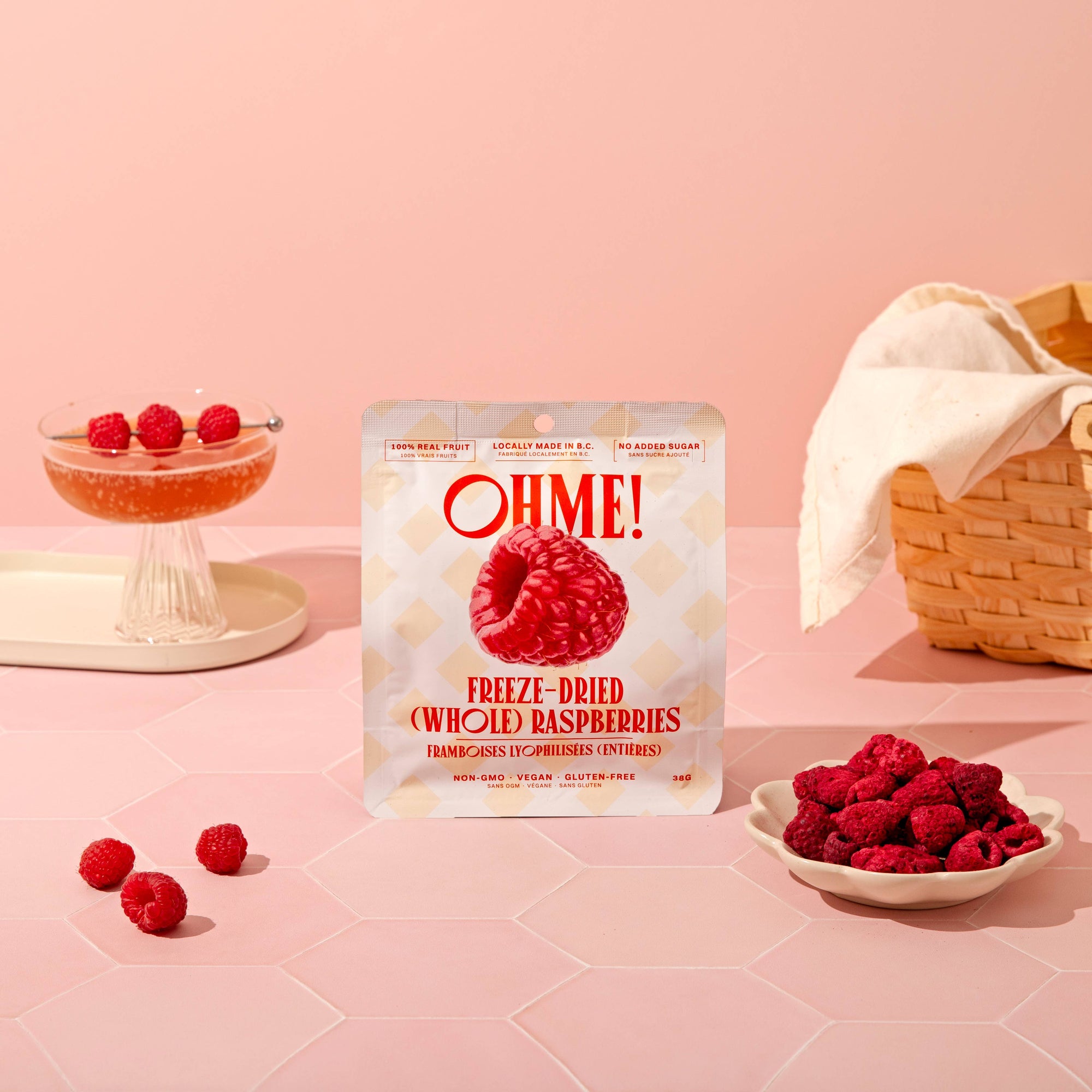 Freeze-Dried Raspberries (Whole)