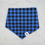 Blue Plaid Bandana