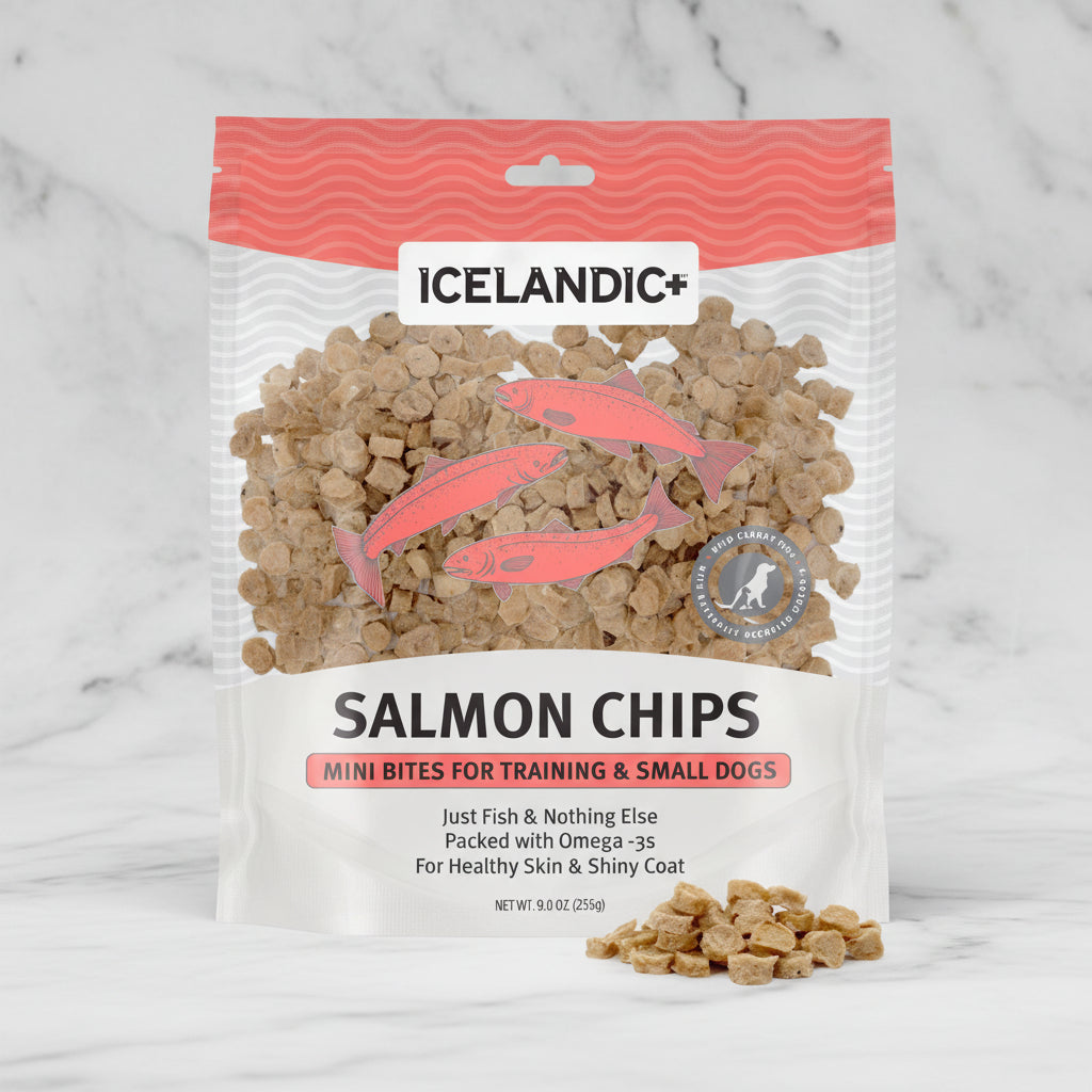 Package of Icelandic Salmon Chips for dogs 
