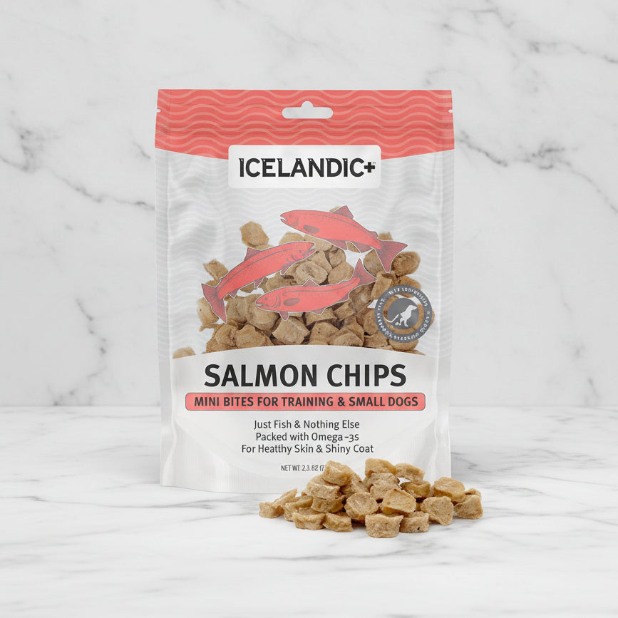 Package of Icelandic Salmon Chips for dogs