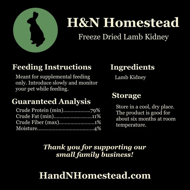 Freeze Dried Lamb Kidney