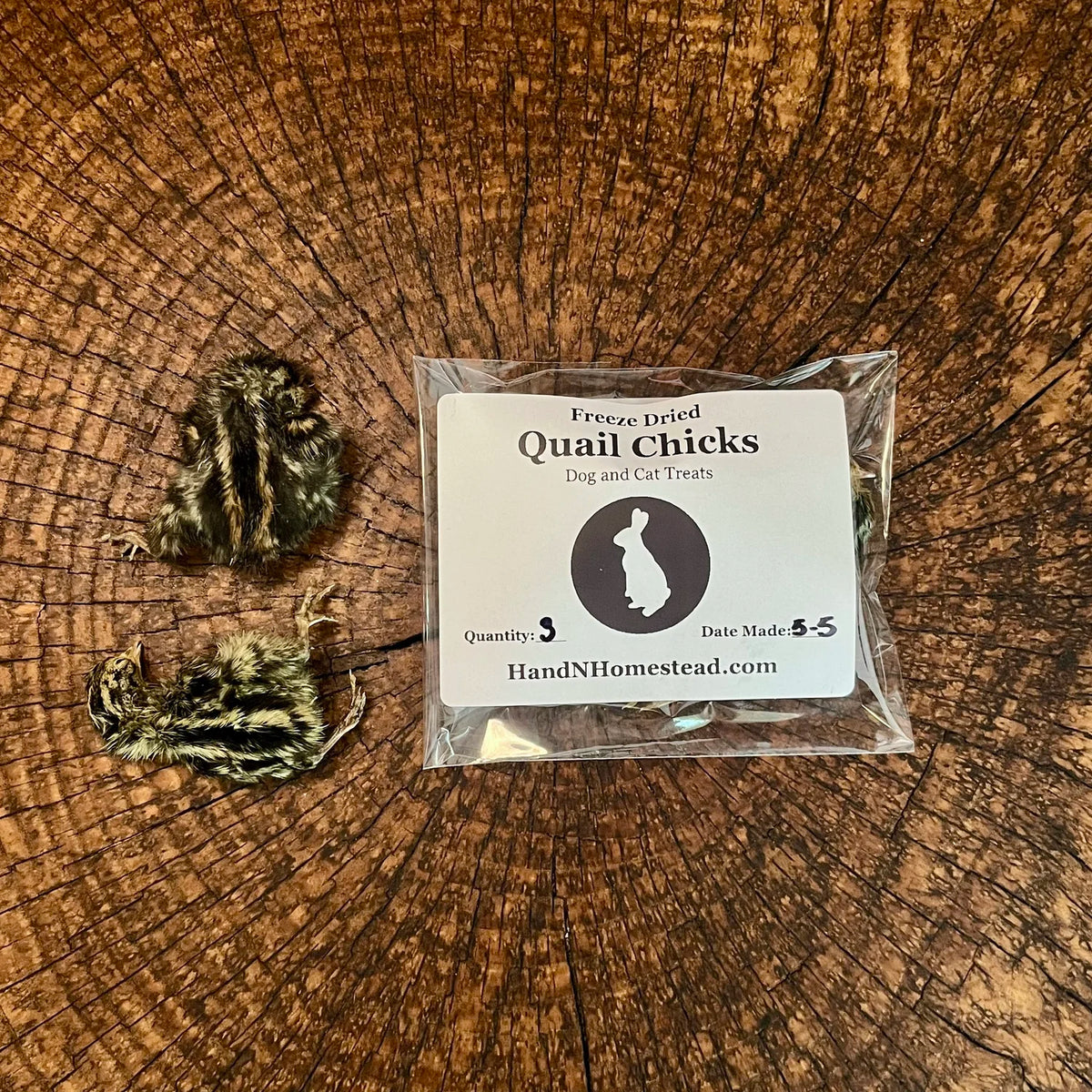 Freeze Dried Quail Chicks (3-pack)