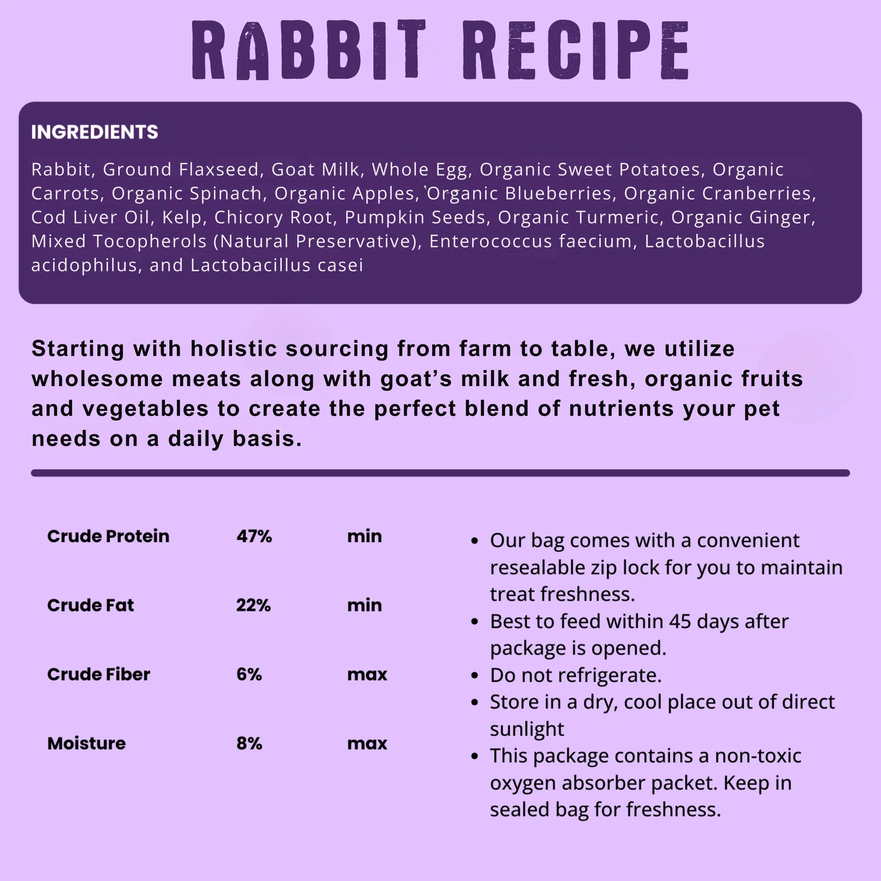 Freeze Dried Rabbit Recipe