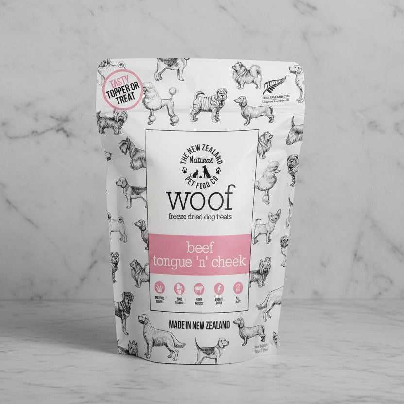 Woof beef tongue 'n' cheek