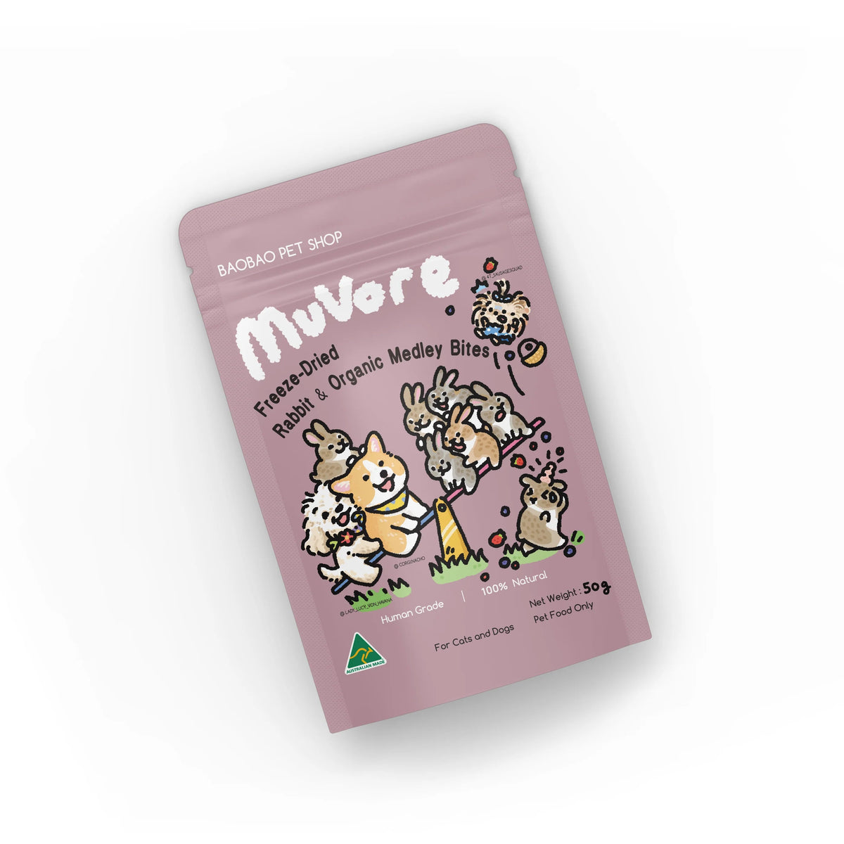 Freeze-Dried Rabbit Bites with Organic Medley