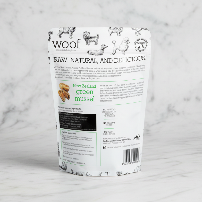 woof green mussels back